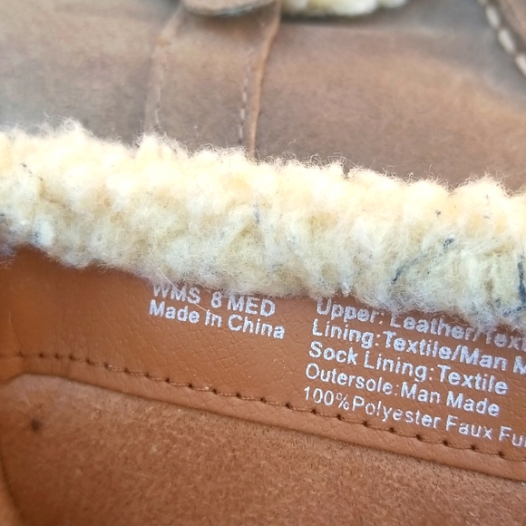 Eddie Bauer Suede - Shearling Wedge Boot   8 - Picture 3 of 6